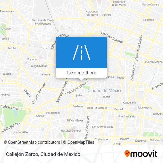 Callejón Zarco map