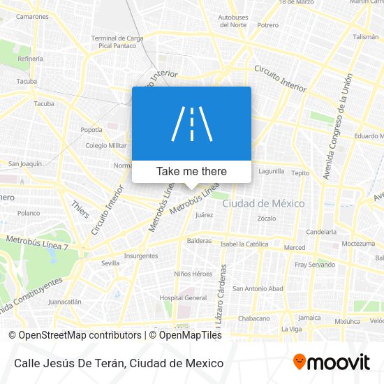 Mapa de Calle Jesús De Terán
