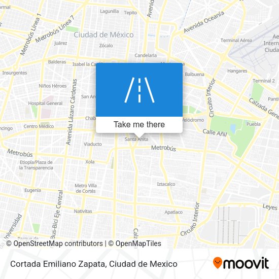 Cortada Emiliano Zapata map