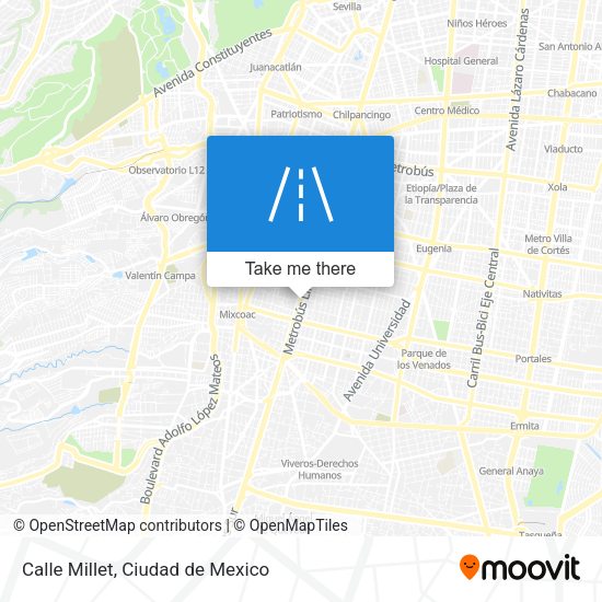 Mapa de Calle Millet