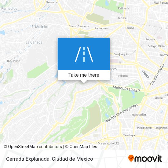 Cerrada Explanada map