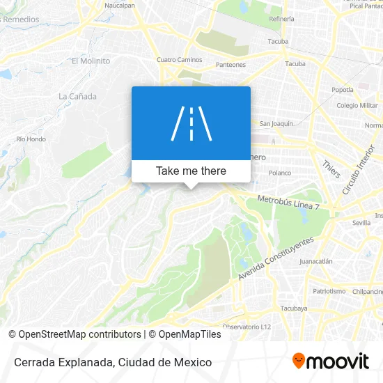 Cerrada Explanada map