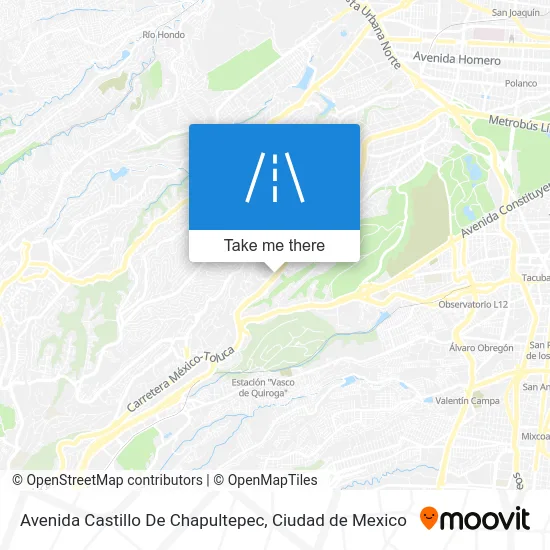 Avenida Castillo De Chapultepec map