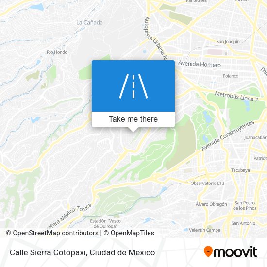 Calle Sierra Cotopaxi map