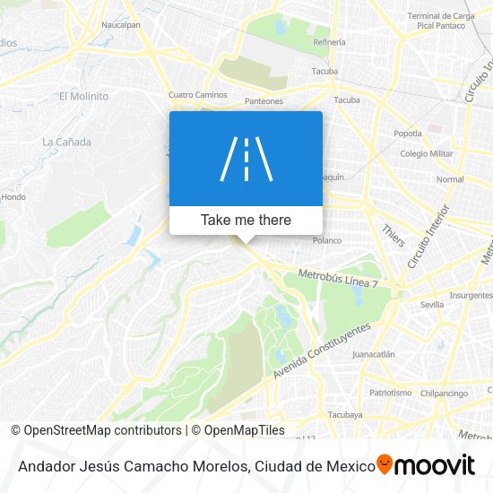 Andador Jesús Camacho Morelos map