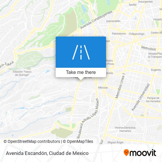 Avenida Escandón map