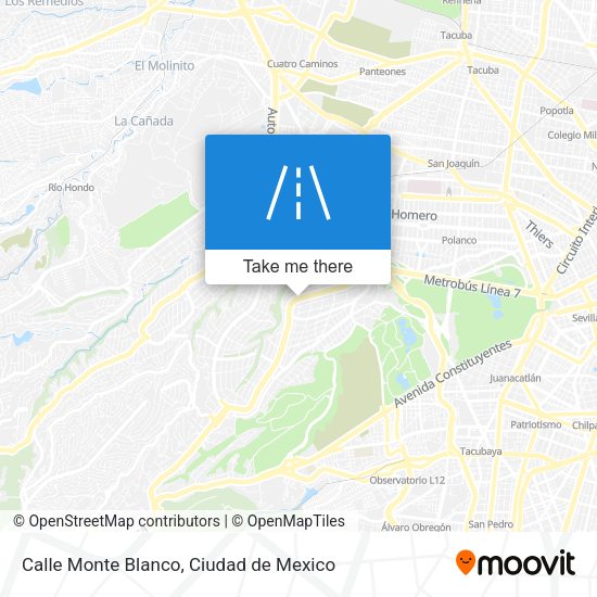 Mapa de Calle Monte Blanco