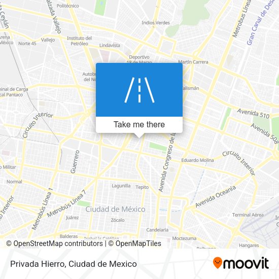 Mapa de Privada Hierro