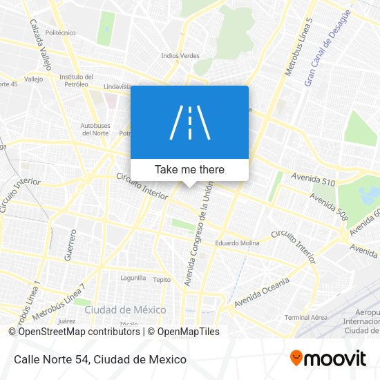 Mapa de Calle Norte 54