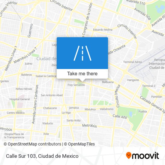 Calle Sur 103 map