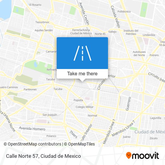 Calle Norte 57 map