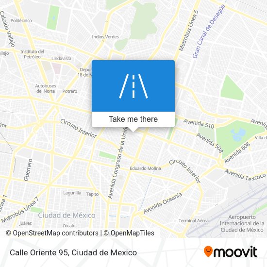 Calle Oriente 95 map
