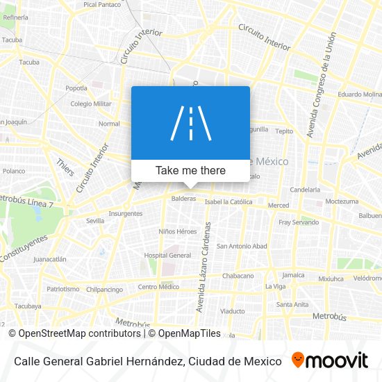 Calle General Gabriel Hernández map