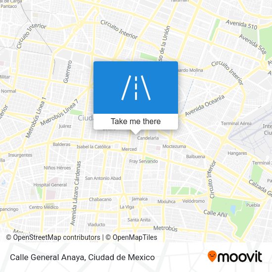 Calle General Anaya map