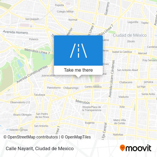 Mapa de Calle Nayarit