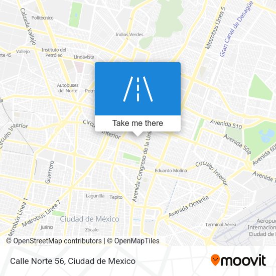 Mapa de Calle Norte 56