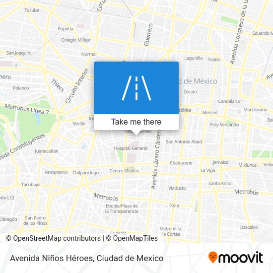 Avenida Niños Héroes map