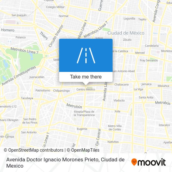Mapa de Avenida Doctor Ignacio Morones Prieto