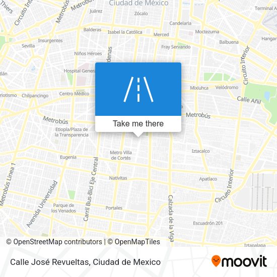 Calle José Revueltas map