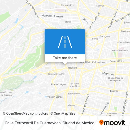Calle Ferrocarril De Cuernavaca map