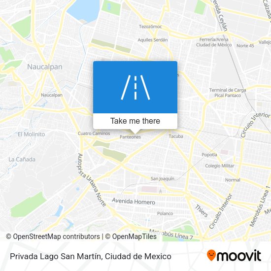 Privada Lago San Martín map