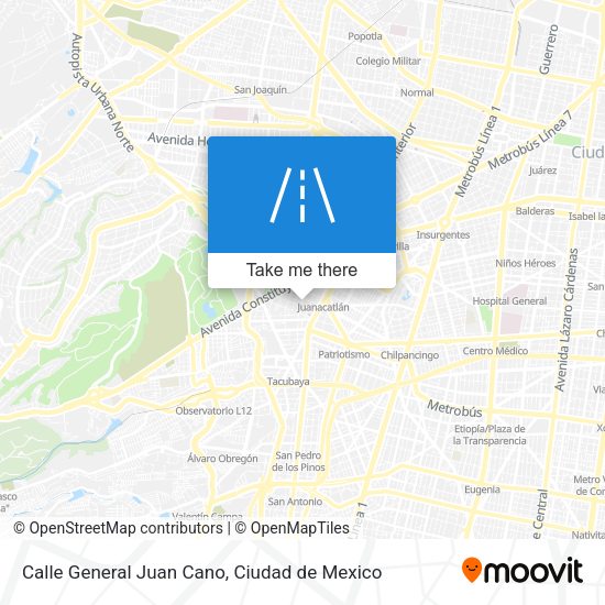 Mapa de Calle General Juan Cano