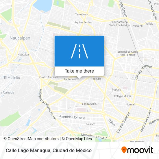 Calle Lago Managua map