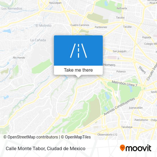 Mapa de Calle Monte Tabor