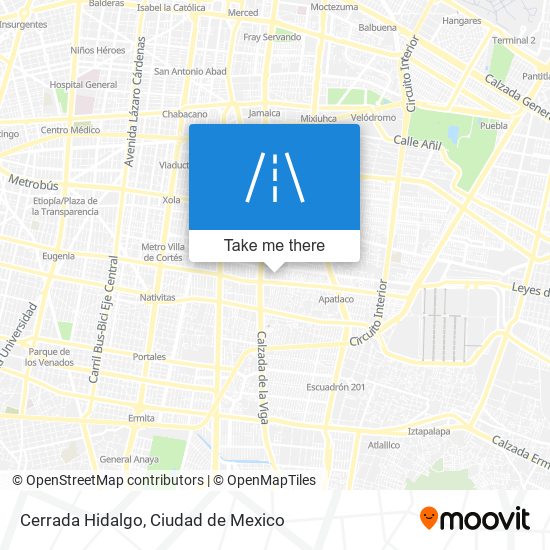 Mapa de Cerrada Hidalgo