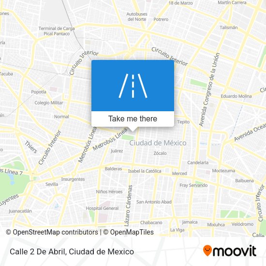 Mapa de Calle 2 De Abril