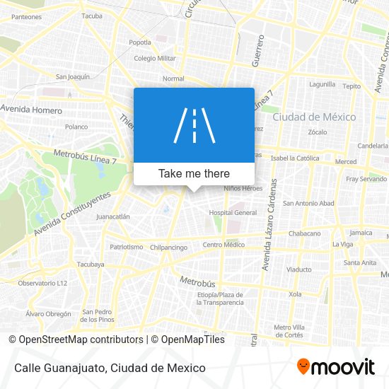 Calle Guanajuato map