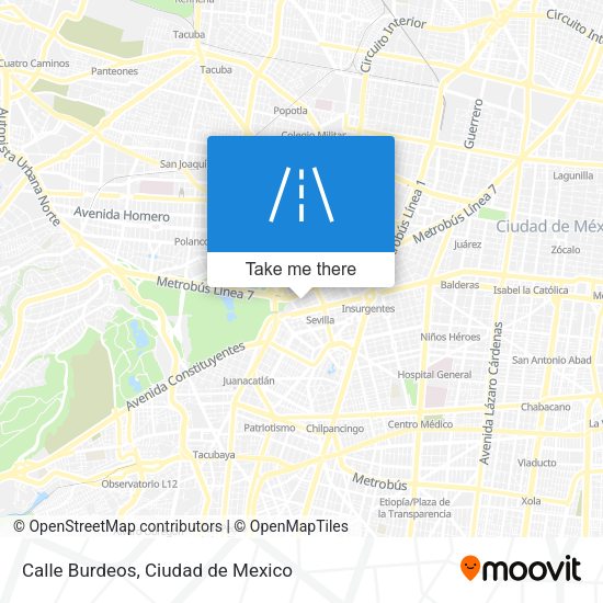 Calle Burdeos map
