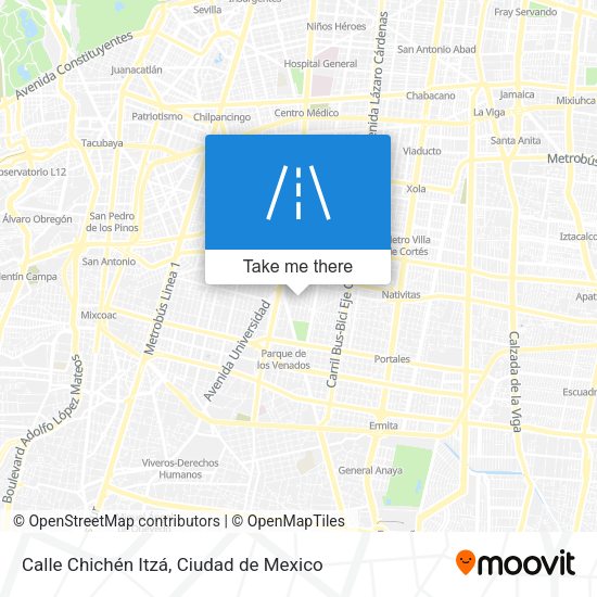 Calle Chichén Itzá map