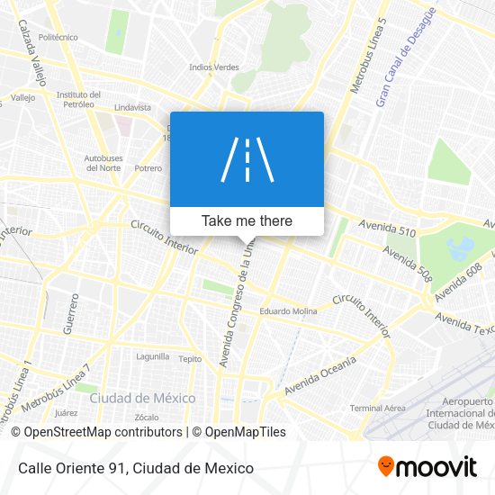 Calle Oriente 91 map