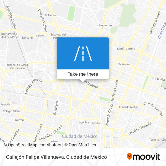 Callejón Felipe Villanueva map