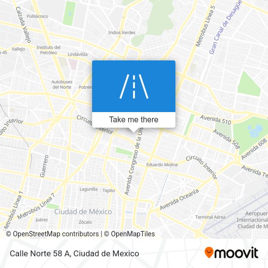 Calle Norte 58 A map
