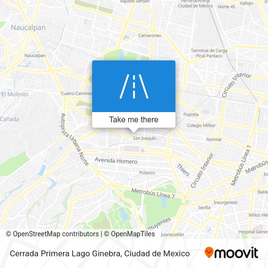 Mapa de Cerrada Primera Lago Ginebra