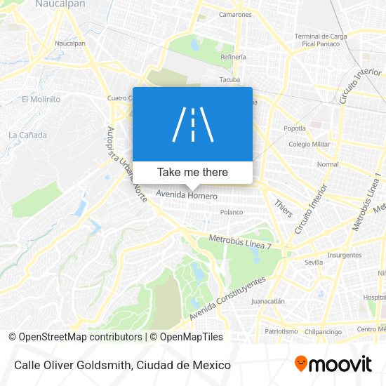 Calle Oliver Goldsmith map