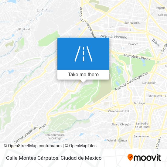 Mapa de Calle Montes Cárpatos