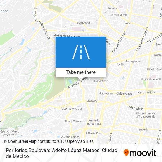 Periférico Boulevard Adolfo López Mateos map