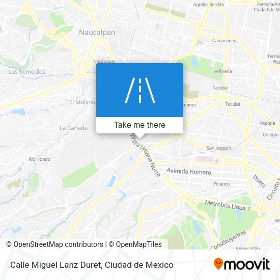 Calle Miguel Lanz Duret map
