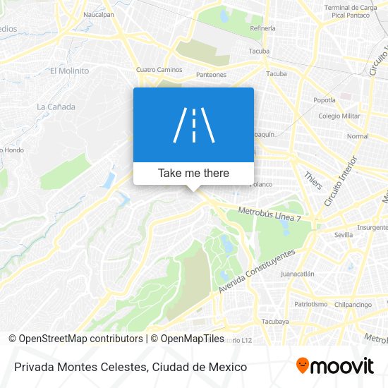 Privada Montes Celestes map