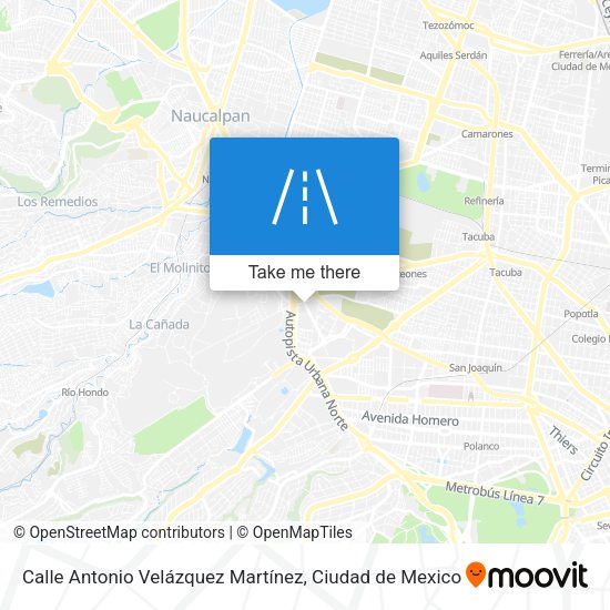 Mapa de Calle Antonio Velázquez Martínez