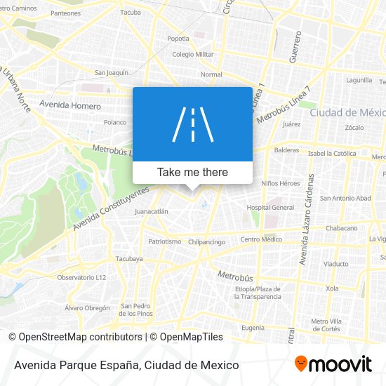 Avenida Parque España map