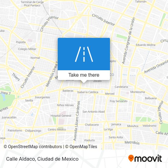Mapa de Calle Aldaco