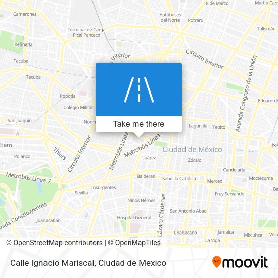 Mapa de Calle Ignacio Mariscal