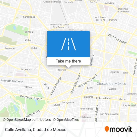 Mapa de Calle Avellano
