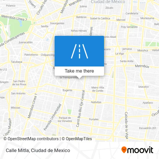 Mapa de Calle Mitla