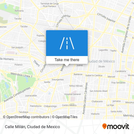 Calle Milán map