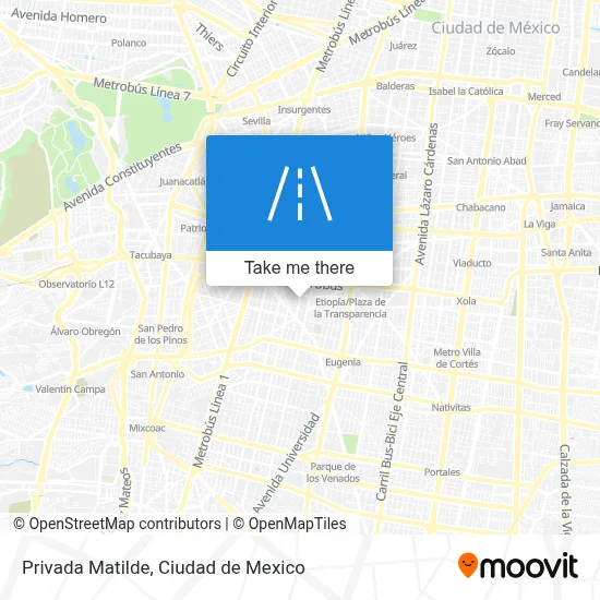 Privada Matilde map